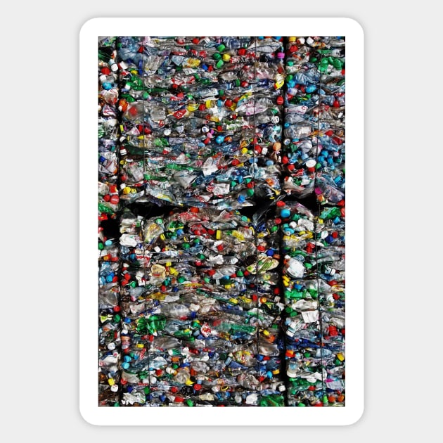 Reduce, Recycle, Reuse - Plastic. Sticker by OriginalDarkPoetry